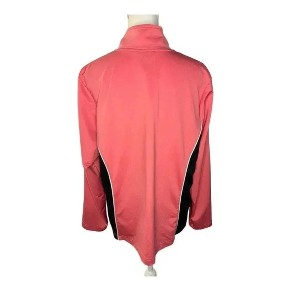 Karen Scott Sport Women’s Large Pink & Black Zip Up Athletic Jacket - Picture 3 of 4